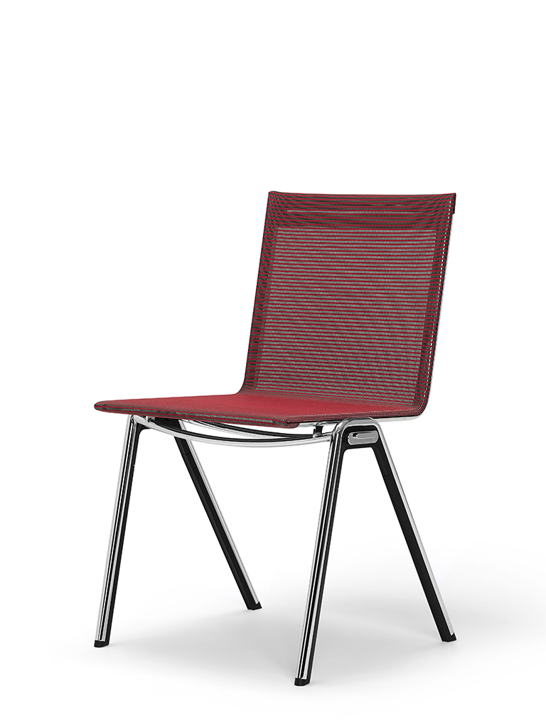 BLAQ chair | durchgehende Sitz- und Rückenfläche | Rubinrot