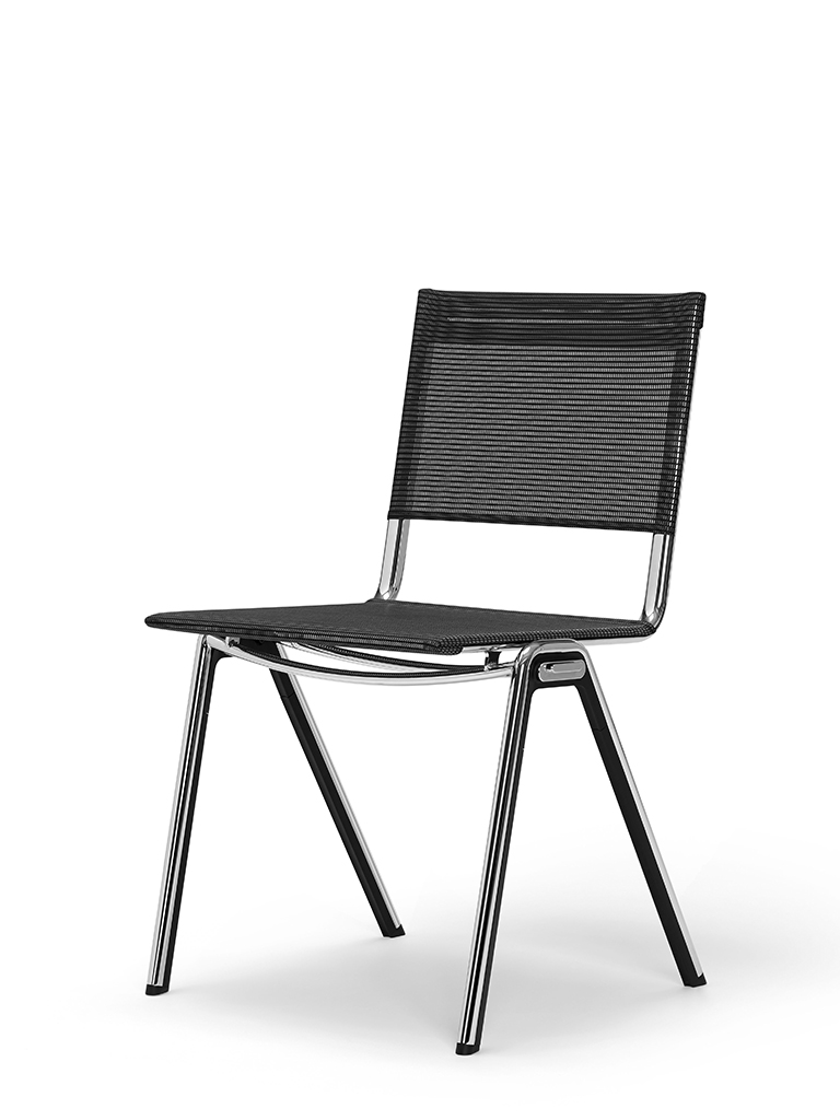BLAQ chair | divided seat and back | basalt black