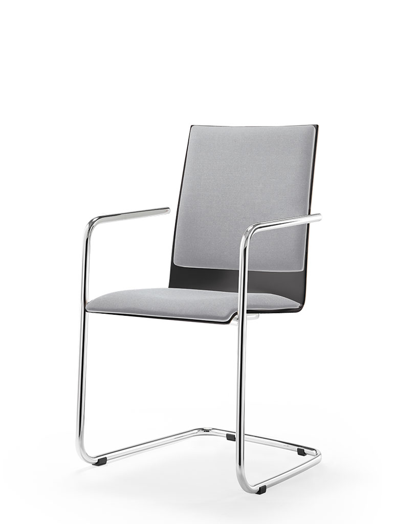 logochair swing | cantilever chair | upholstered seat and backrest