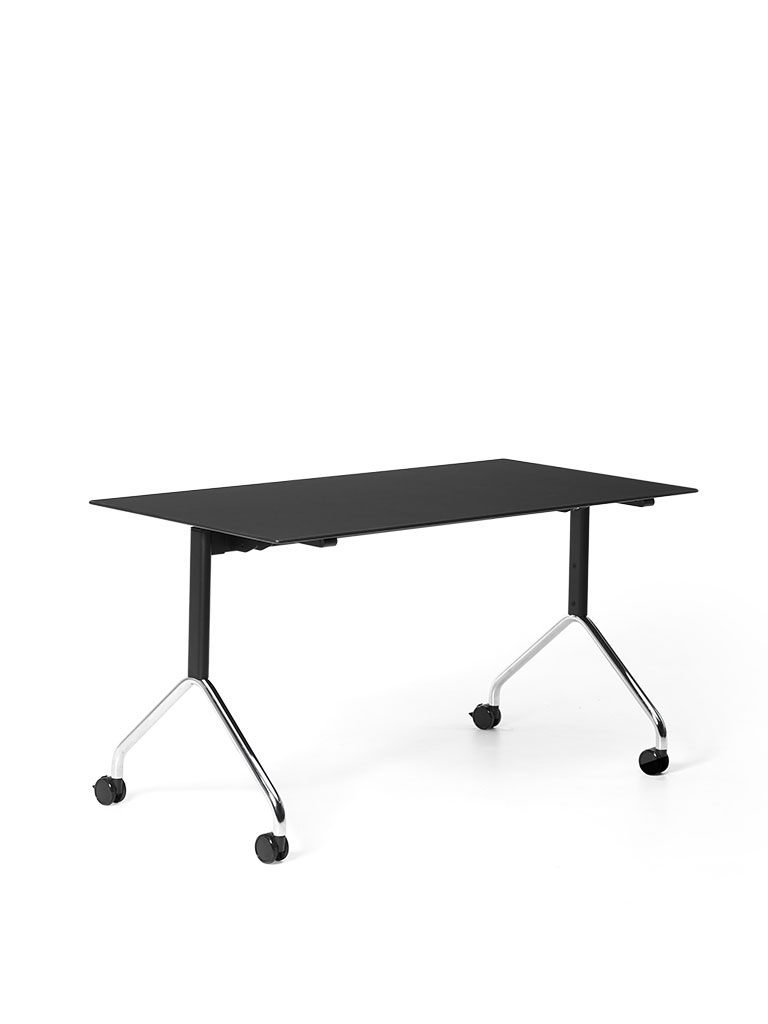 FX table | Staffeltisch | Flip-Top Table | Klapptisch | Gestell schwarz pulverbeschichtete Feinstruktur / teilverchromt