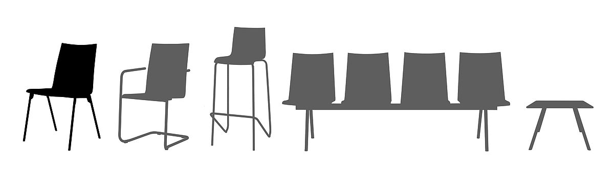 logochair four-legged chair