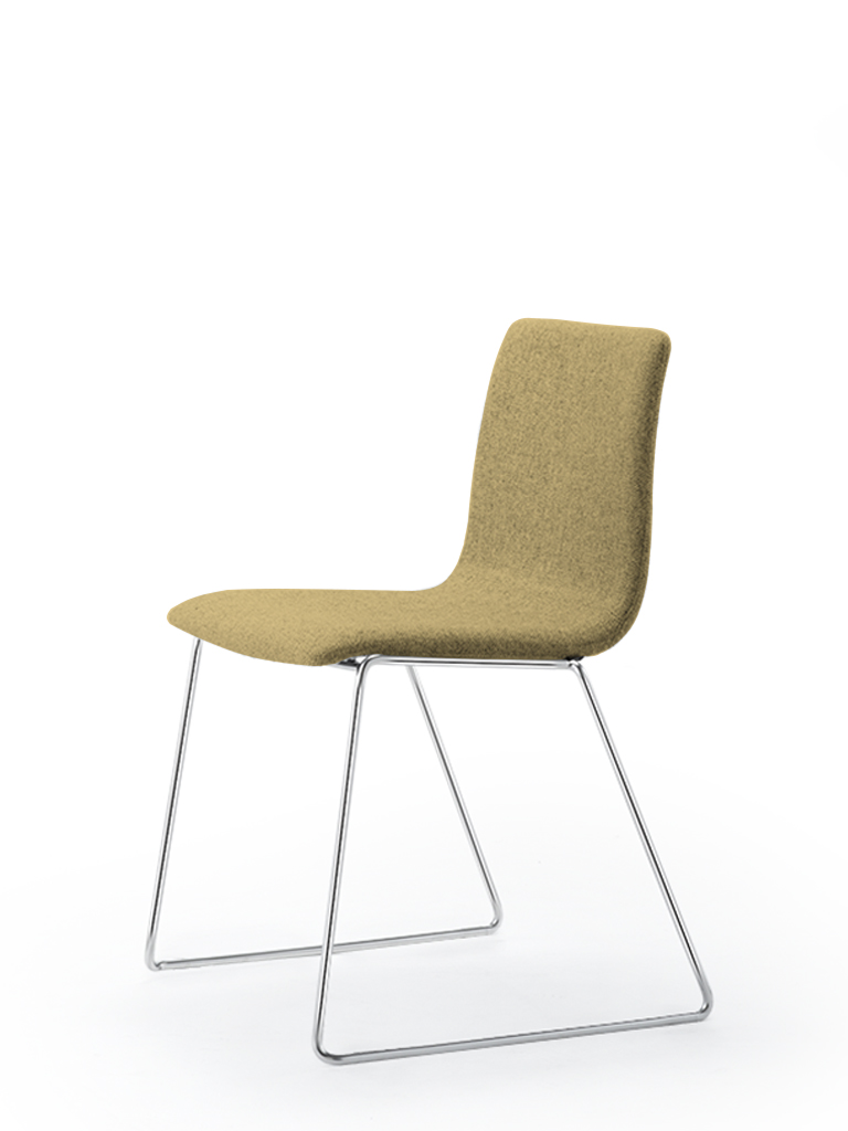 Eless s172 | skid-base chair | yellow upholstery
