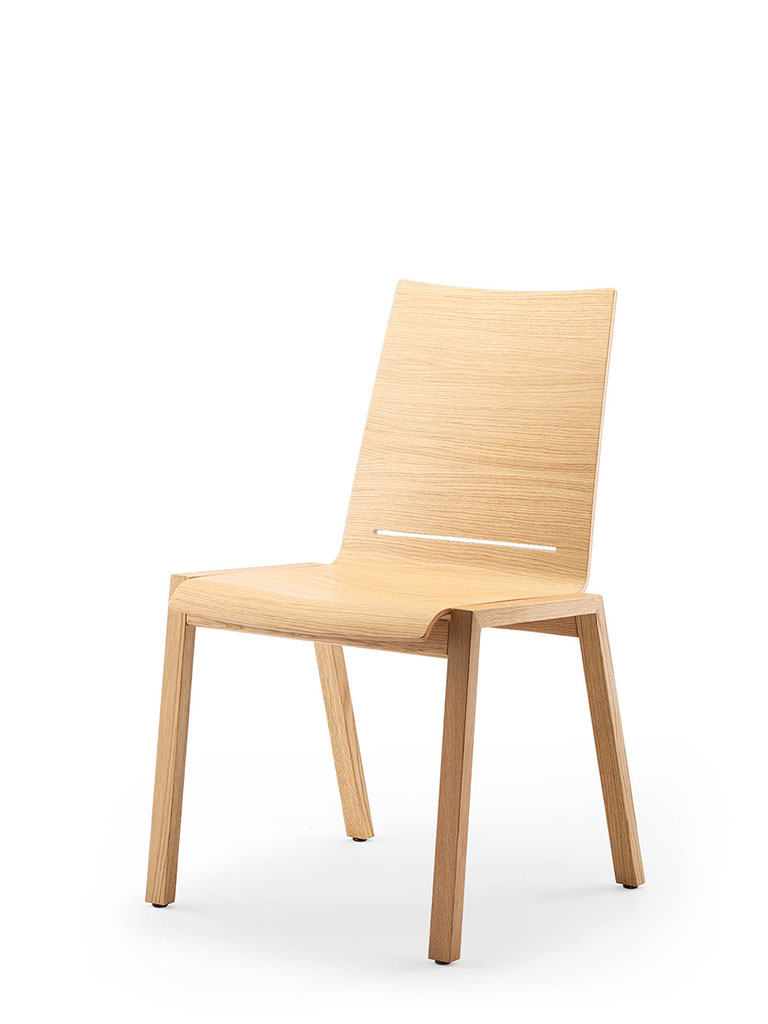 PAN | four-legged chair | upholstered seat | with comfort slot